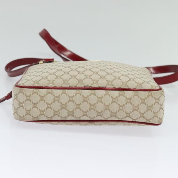 CELINE Macadam Canvas Shoulder Bag Beige Gold - Picture 9 of 12